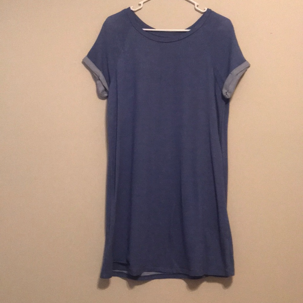 Blue T-shirt dress